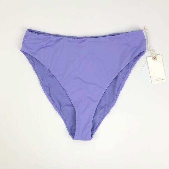 Good American Matte Good Waist Bikini Bottom Sz 3 Large Purple Iris NWT - Picture 1 of 10